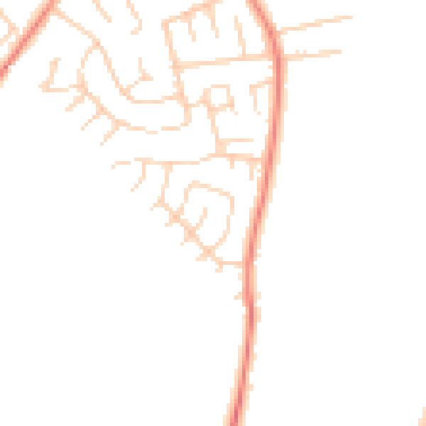Daytime road noise heatmap for YO23 2TB