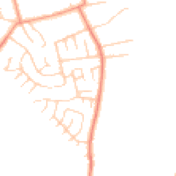Daytime road noise heatmap for YO23 2TE