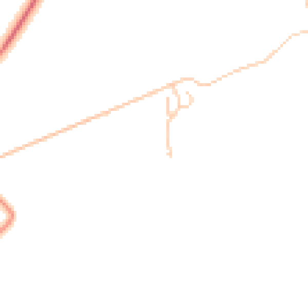Daytime road noise heatmap for YO23 2TT