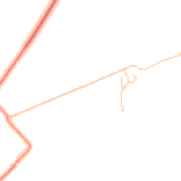 Daytime road noise heatmap for YO23 2UU