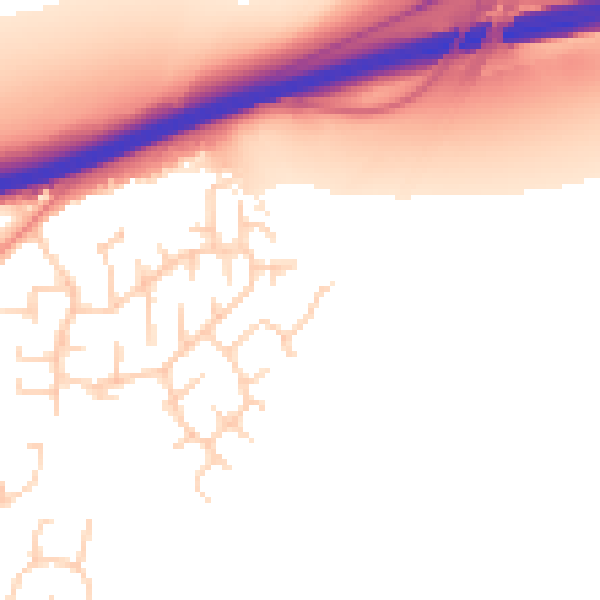 Daytime road noise heatmap for YO23 3LD