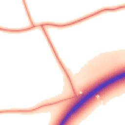 Daytime road noise heatmap for YO23 3PF