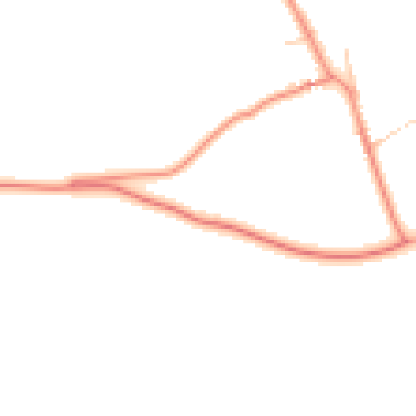 Daytime road noise heatmap for YO23 3PY