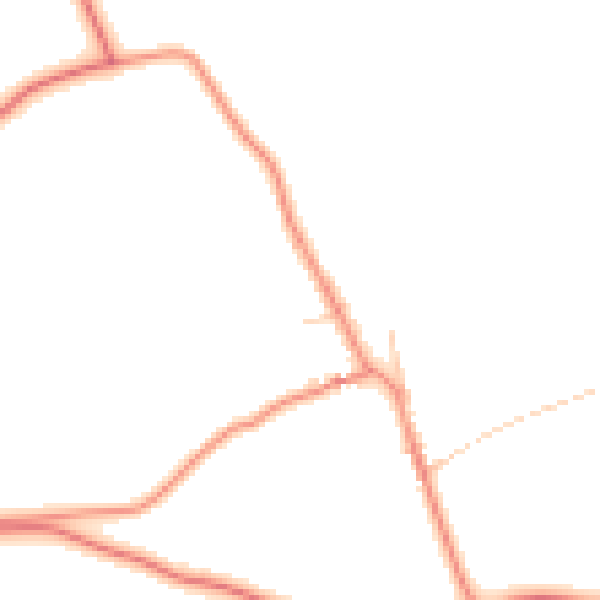 Daytime road noise heatmap for YO23 3PZ