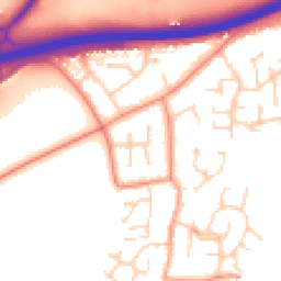 Daytime road noise heatmap for YO23 3SN