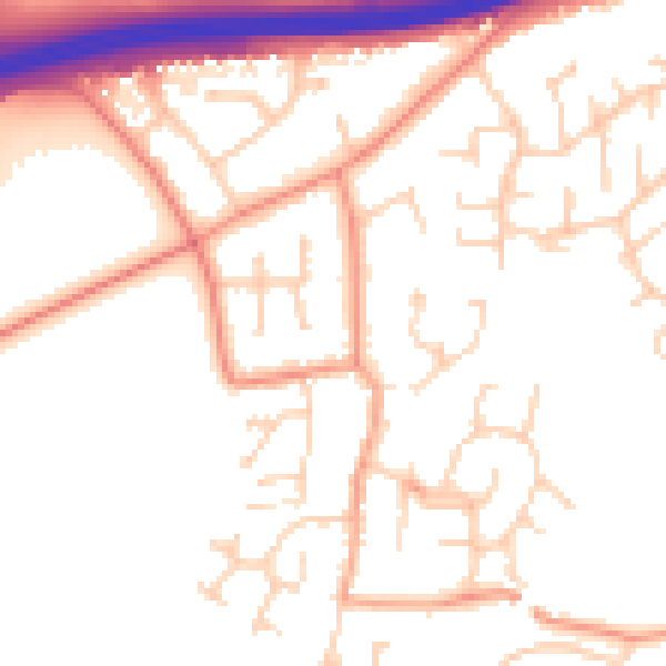 Daytime road noise heatmap for YO23 3WH