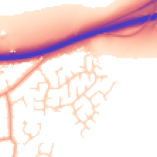 Daytime road noise heatmap for YO23 3XQ