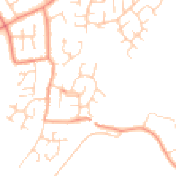 Daytime road noise heatmap for YO23 3YH