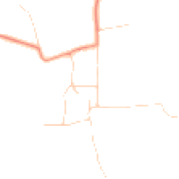 Daytime road noise heatmap for YO23 7AJ