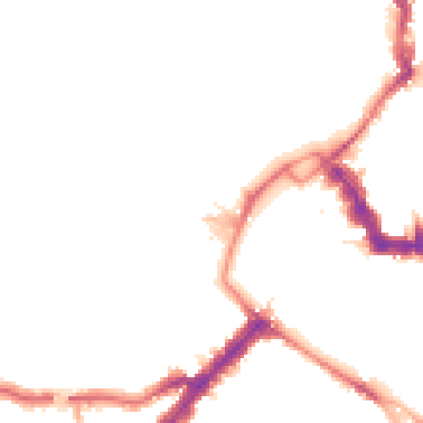 Night-time road noise heatmap for YO24 1AY