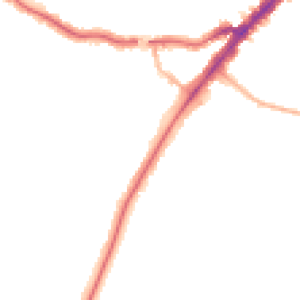 Night-time road noise heatmap for YO24 1DH