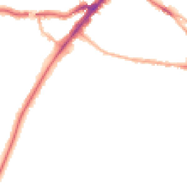 Night-time road noise heatmap for YO24 1DQ