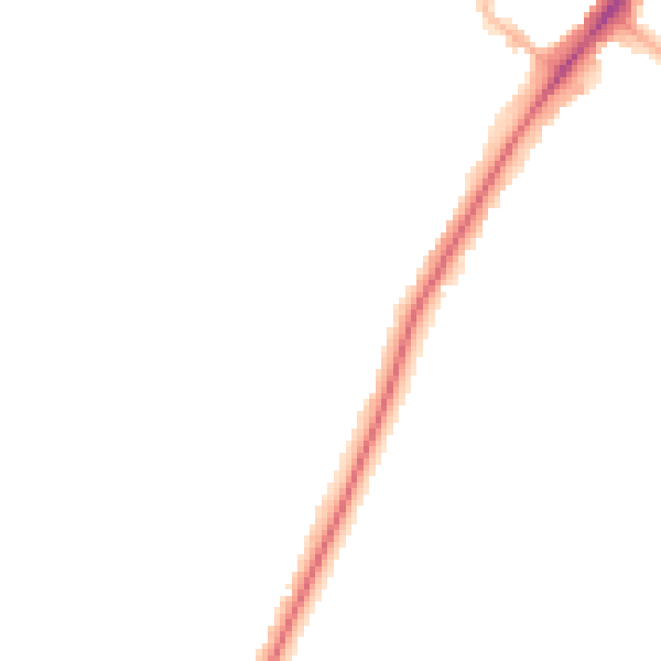 Night-time road noise heatmap for YO24 1EA