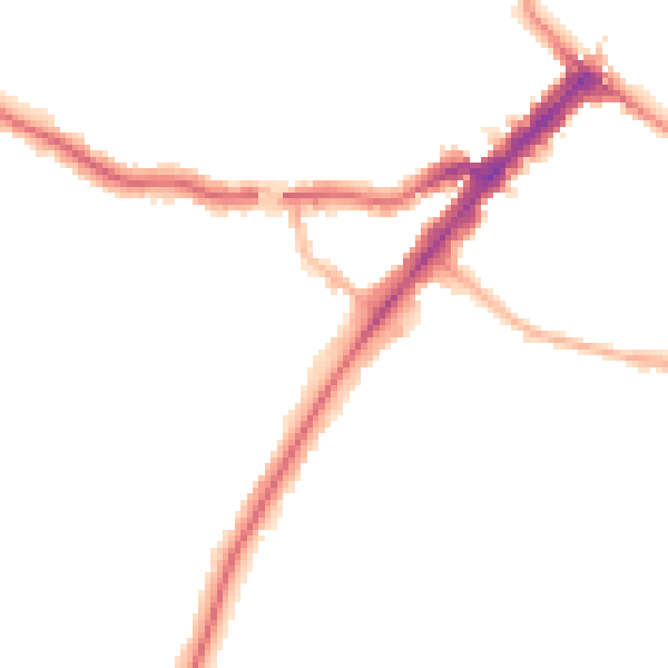 Night-time road noise heatmap for YO24 1EF