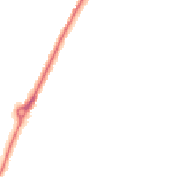 Night-time road noise heatmap for YO24 1NF