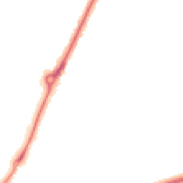 Night-time road noise heatmap for YO24 1UF