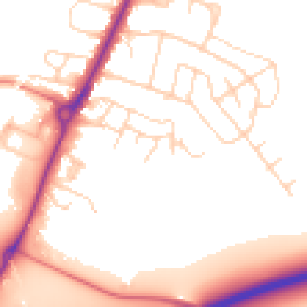 Daytime road noise heatmap for YO24 1UN
