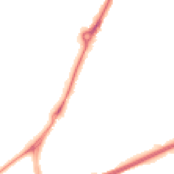 Night-time road noise heatmap for YO24 1XE