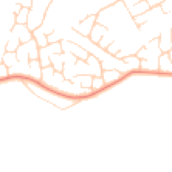 Daytime road noise heatmap for YO24 2UY