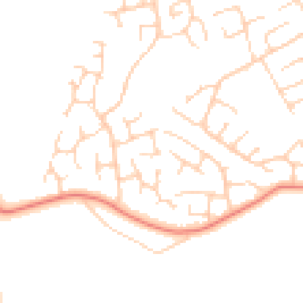 Daytime road noise heatmap for YO24 2XP