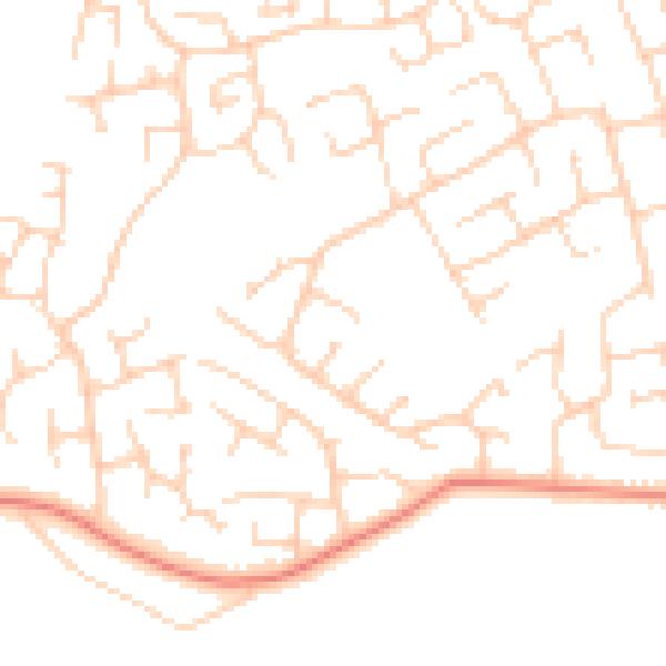 Daytime road noise heatmap for YO24 2YA