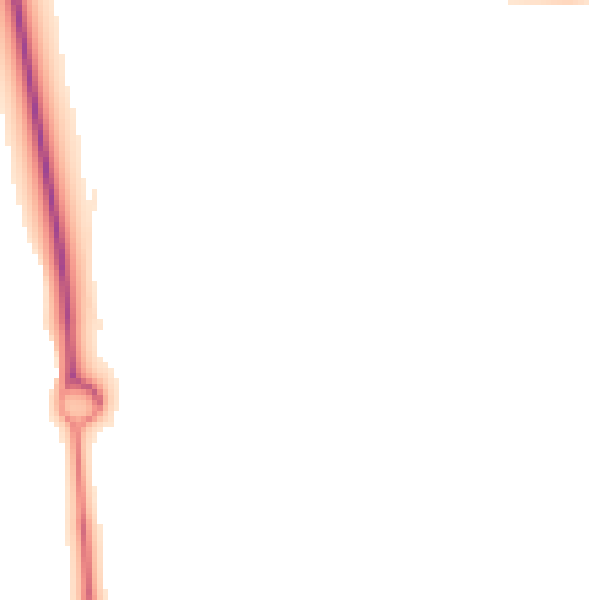 Night-time road noise heatmap for YO24 2YB