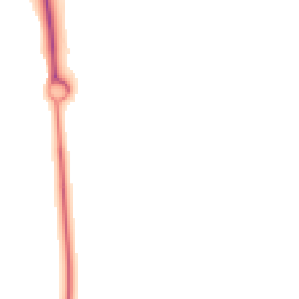 Night-time road noise heatmap for YO24 2YY