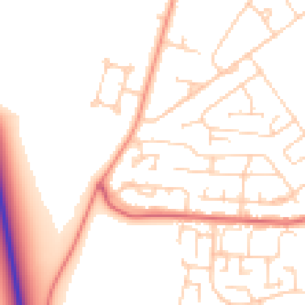 Daytime road noise heatmap for YO24 3FD