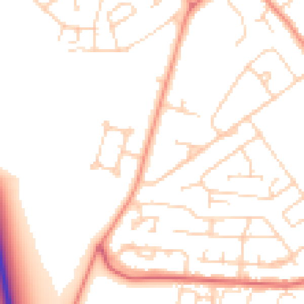 Daytime road noise heatmap for YO24 3HH