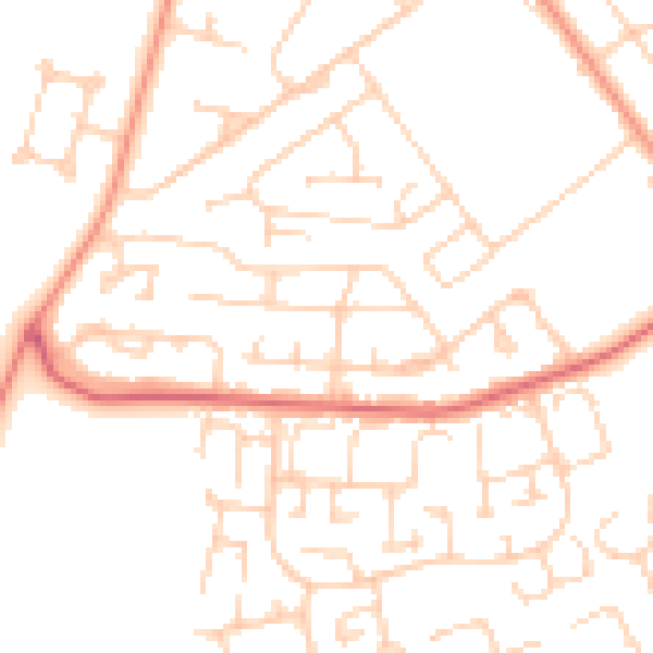 Daytime road noise heatmap for YO24 3JH
