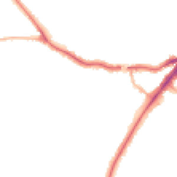 Night-time road noise heatmap for YO24 4DP
