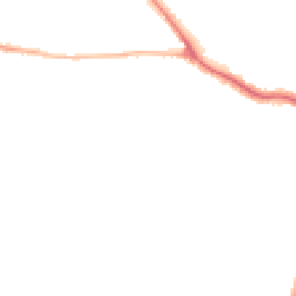 Night-time road noise heatmap for YO24 4JN