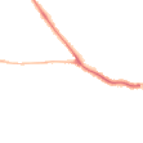Night-time road noise heatmap for YO24 4JQ