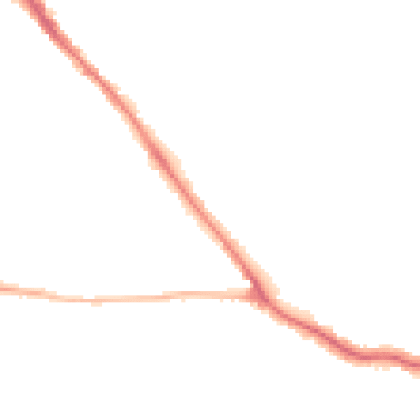 Night-time road noise heatmap for YO26 4GL