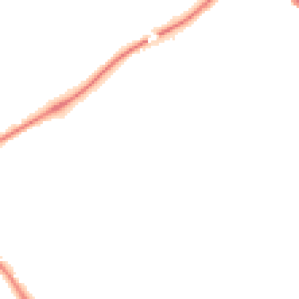 Night-time road noise heatmap for YO26 4YZ