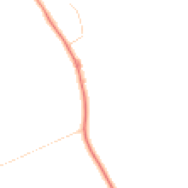 Daytime road noise heatmap for YO26 7LL