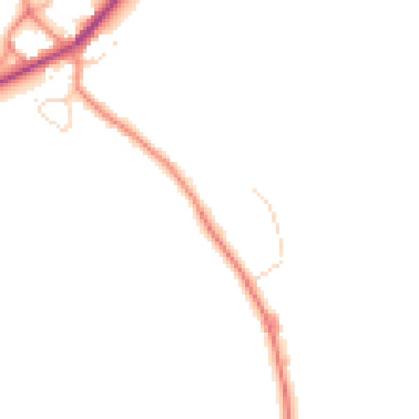 Daytime road noise heatmap for YO26 7LT