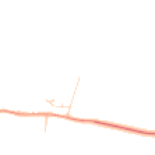 Daytime road noise heatmap for YO26 7QN