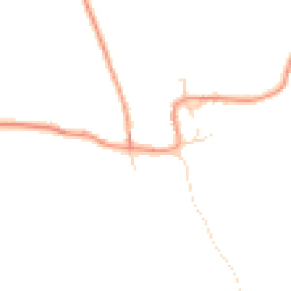Daytime road noise heatmap for YO26 8DA