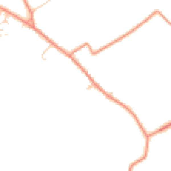 Daytime road noise heatmap for YO26 9RD