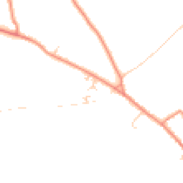 Daytime road noise heatmap for YO26 9RR