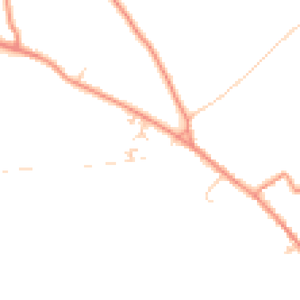 Daytime road noise heatmap for YO26 9RW