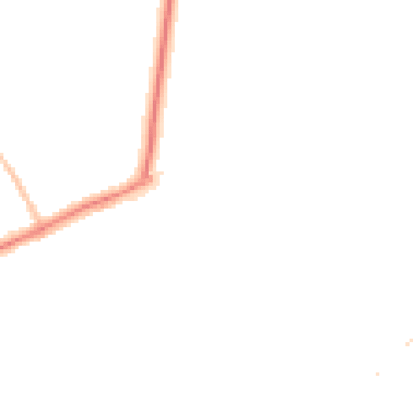 Night-time road noise heatmap for YO31 0AA