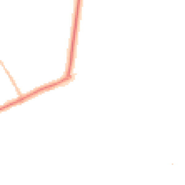 Night-time road noise heatmap for YO31 0AD