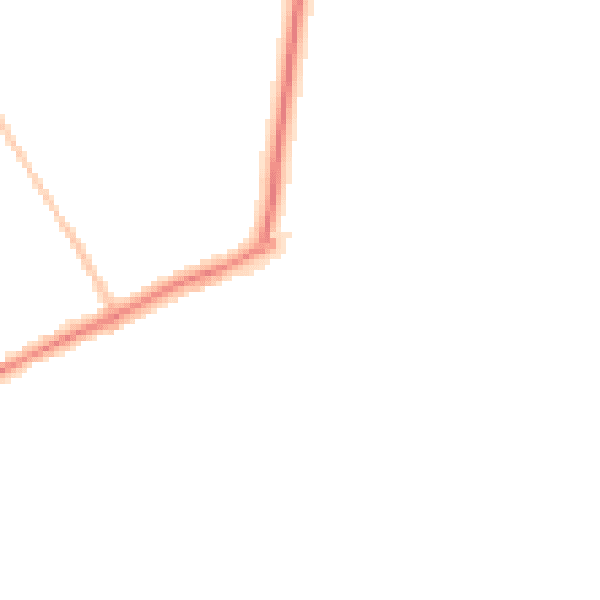 Night-time road noise heatmap for YO31 0AE