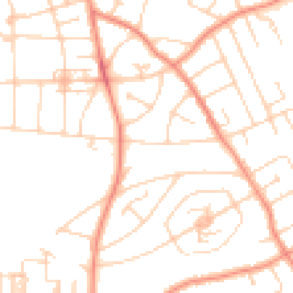 Daytime road noise heatmap for YO31 0AG