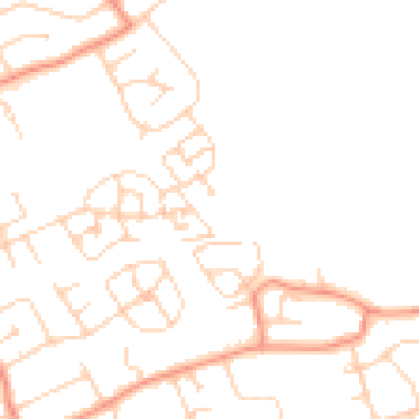Daytime road noise heatmap for YO31 0AH
