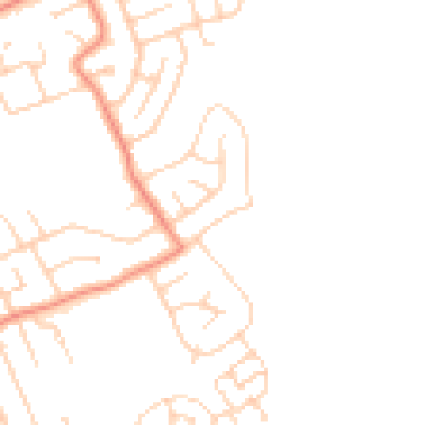 Daytime road noise heatmap for YO31 0LF