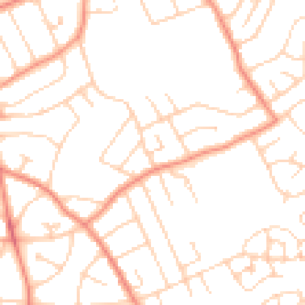 Daytime road noise heatmap for YO31 0LL