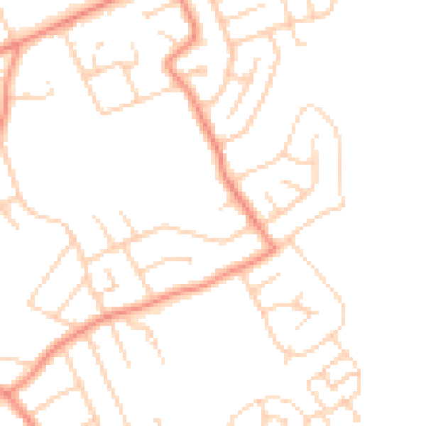 Daytime road noise heatmap for YO31 0NF